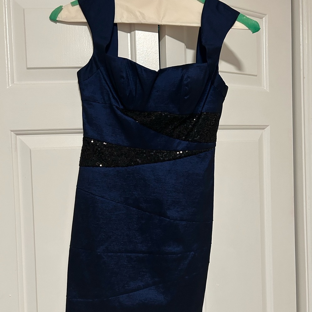 Arden B Navy and Black Mini Dress